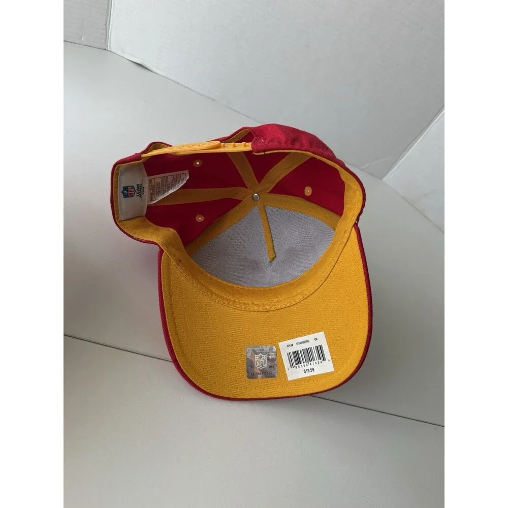 KC Chiefs NFL Kids Apparel All Fabric Hat Adjustable Size Boys 4-7 Fade SnapBack